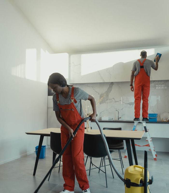 Professional cleaning service with modern equipment